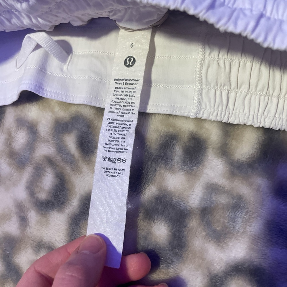 Lululemon White Athletic Shorts